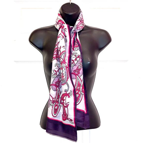 Italian Made Paisley Vintage Scarf - Picture 1 of 5